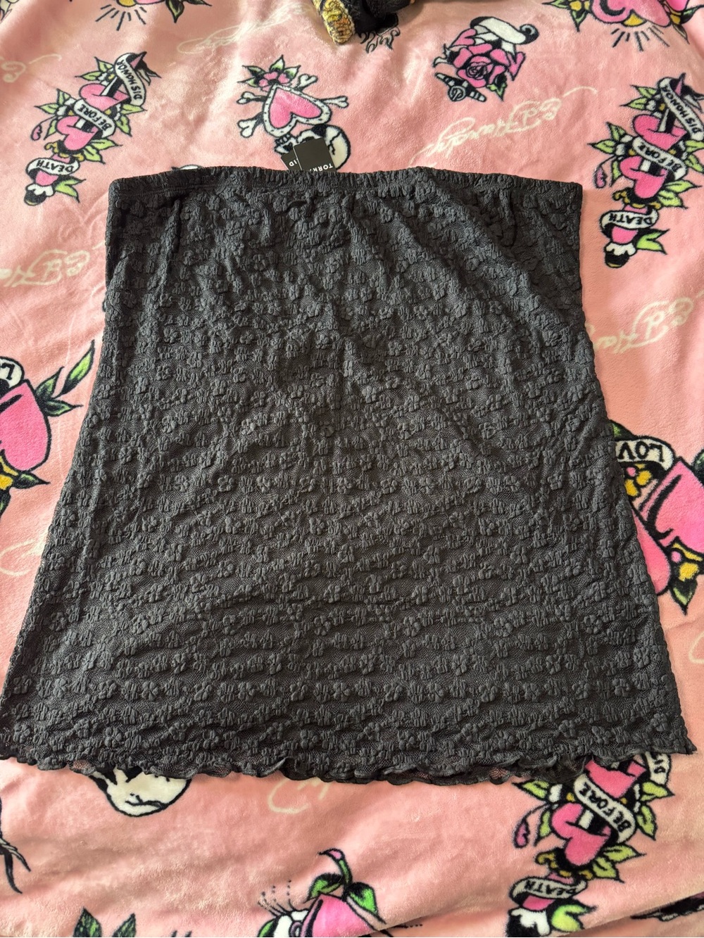TORRID Black Lace Tube Top
